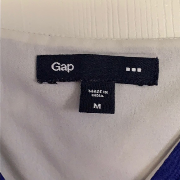 Women’s GAP Blue/White Sheer Dress, Size M - Picture 4 of 9